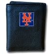 New York Mets Executive Trifold Leather Wallet - MLB Baseball Fan Shop Sports Team Merchandise