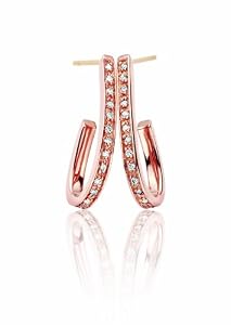 Clogau Gold 18ct Rose Gold Hoop Drop Earrings with Diamonds