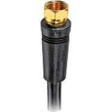 100' RG-6 Digital Coaxial Cable With Gold Plated F Connectors (Black)