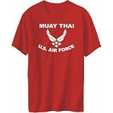 T-Shirt Mens Red  Muay Thai - U.S. AIR FORCE  Sports