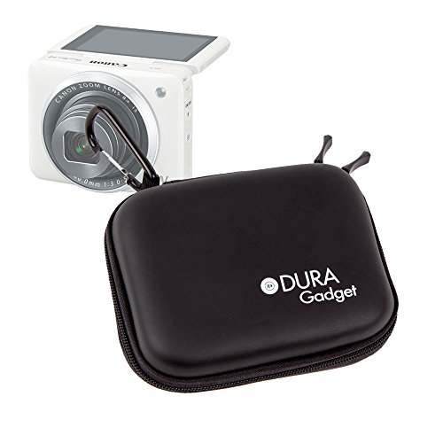 DURAGADGET Canon Powershot N2 Camera Case - Premium Quality Hard EVA Shell Case / Box with Carabiner Clip & Twin Zips in Black for Canon Powershot N2