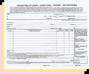 Straight Bill of Lading - NO IMPRINT - by QualityForms