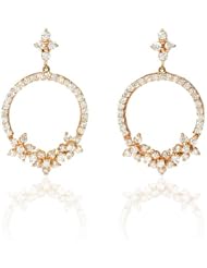 Diamond 18k Rose Gold Dangle Earrings