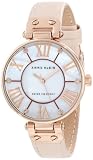 Anne Klein Womens 10/9918RGLP Leather Rosegold-Tone Pink Leather Strap Watch