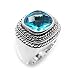 Gemstone CZ Rings - Cushion Cut Aquamarine CZ Cocktail Ring
