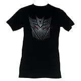  : Transformers Decepticon Logo Glowing Eyes Slim Fit T-Shirt