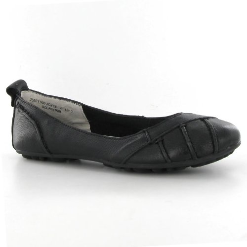 Hush Puppies Joyce Black Leather Womens Shoes