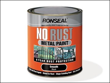 Ronseal No Rust Metal Paint Hammer Black 75oml