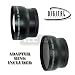 Wide Angle & Telephoto lens for SANYO Xacti VPC-HD1000 VPC-HD2000 VPC-HD1010