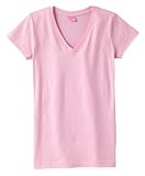 Ladies Junior Fine Jersey V-Neck Longer Length T-Shirt