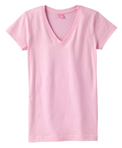 LAT - Junior Fit Fine Jersey V-Neck Longer Length T-Shirt - 3607