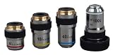 OMAX 4X 10X 40X and 100X Achromatic Objective Set for Compound Microscopes