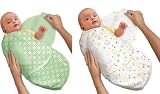 Kiddopotamus Cotton Knit Swaddleme Set - Green Cocoa Dot Large & Circle Bear Large