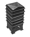 Gusanito Wormswrangler Worm Farm Bin 5 Tray Black