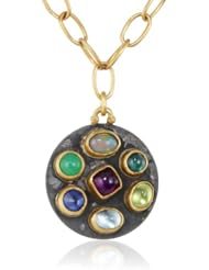 Stephanie Albertson 7 Gemstone Medallion Necklace