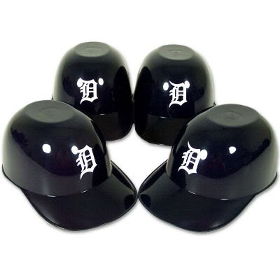 DETROIT TIGERS MINI BATTING HELMET ICE CREAM SNACK BOWLS 4 PK
