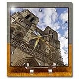 Paris France, Notre Dame Cathedral - 6x6 Desk Clock