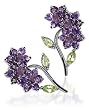 Fantastic .925 Sterling Silver Amethyst Peridot Topaz Flower Post Earrings