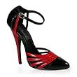 6 Inch Sexy Strappy Shoe D'Orsay Designer Sexy Shoes Style Ankle Strap Black Red Patent