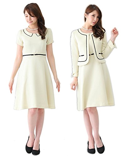 (アッドルージュ) AddRougeレディーススーツ ワンピーススーツ2点 セット 配色 パイピング [c561620]