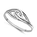 Jinique VE-01094 Sterling Silver Link Knot Band Ring