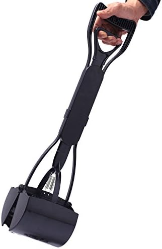 Wayson Foldable Long Handle Poop Scoop for Pet Spring Loaded Jaw Clamp for Picking Up in Grass Dirt or Gravel - Easy Clean up for All Pets