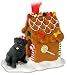 PUG BLACK Dog GINGERBREAD HOUSE Christmas Ornament 18B
