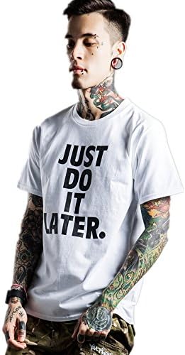 The Ace Men's Letters Streetwear Culture Fashion Cotton Tops Tee Shirt 063T# White Small