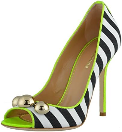 Dsqured2 Women's Leather Multi-Color Open Toe High Heels Pumps Shoes