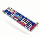 Blue Lines Mezuzah from the Artazia Collection #690B GM OM