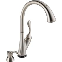Delta 19922T-SSSD-DST Ashton Single Handle Pull-Down Kitchen Faucet Featuring Touch2O Technology, Stainless