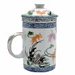 Tea Cup with Infuser and Lid - Nature with Koi Fish