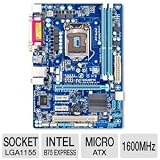 Gigabyte Intel B75 LGA1155 AMD CrossFireX DVI/D-Sub Dual UEFI BIOS mATX Motherboard GA-B75M-D3V