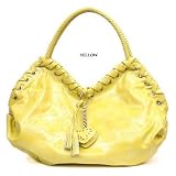 Yellow Gina Faux Leather Hobo Bag Handbag Purse