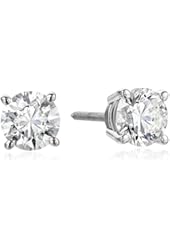 IGI Certified Platinum Round Cut Diamond Stud Earrings (1 cttw, G-H Color, VS2 Clarity)