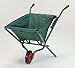 FOLDING GARDEN WHEELBARROW FOLDAWAY TO STORE STOCK NOW GREEN FRAME ORANGE FABRIC