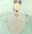 7" Angel Blessings "Mom" Wooden Figure