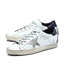 (ゴールデングース) GOLDEN GOOSE スニーカー WHITE BLUE/CREAM SOLE　ホワイト/ダークブルー SUPER STAR　スーパー スター GCOD121 A7 [並行輸入品]