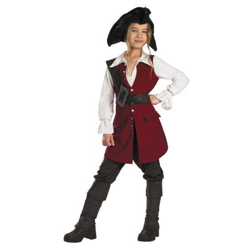 Pirates of the Caribbean 3 Elizabeth Pirate Deluxe Child 2007 CostumeMedium-As Shown