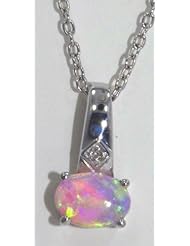 PINK OPAL DIAMOND PENDANT WHITE GOLD QUALITY