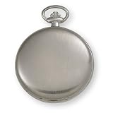 Avalon 17 Jewel Mechanical Skeleton Silver-tone Covered Pocket Watch with Chain, #4037S by Avalon