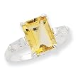 Sterling Silver Citrine Ring