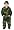 Child Green Jr. Camouflage Army Costume with Cap - Toddler
