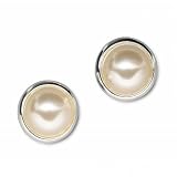 Worthington Pearl Button Earrings - Cream