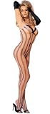 Striped Bodystocking (One Size fits UK 8 to 14)