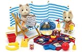 Enlarge toy image: Sylvanian Families Day at the Seaside Set with 2 Figures -  preschool activity for young kids