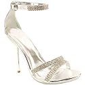 Womens Diamante High Heel Party Sandals