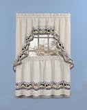 Country Cows Cream Window Curtain Tier Set 24 - 36 In