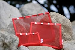 Namaste Oh Snap Set 3 Red Mesh Sewing Knitting Bags