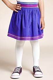 Pure Cotton Embroidered Flared Hem Skirt